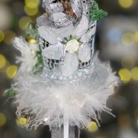 Christmas Mirrored Mini Top hat Headband, Tacky Christmas Party, Ugly Sweater Ch